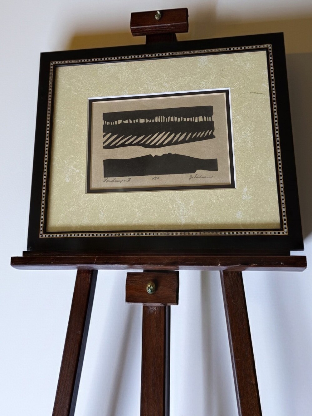 Landscape II Hand Signed Limited Edition Mid Century Modern Print J. Gibson